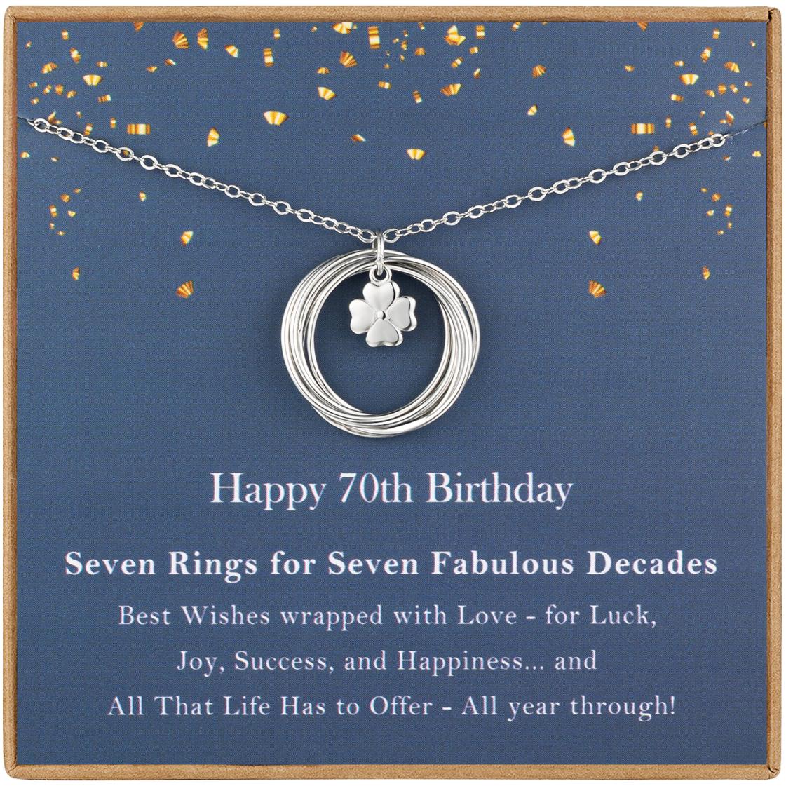 70th Birthday Gift for Women | Seven Gold Ring Necklace | 70th Birthda -  MarciaHDesigns
